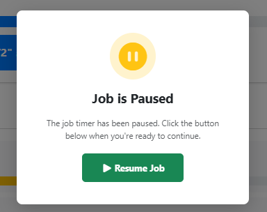 Boxing Job Paused Modal